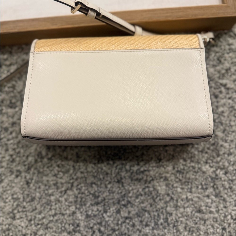 kate spade Cream Floral Embroidered Straw Crossbody - Picture 3 of 10